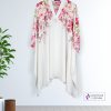 Midnight Blossom Luxe Kaftan ( Off White )