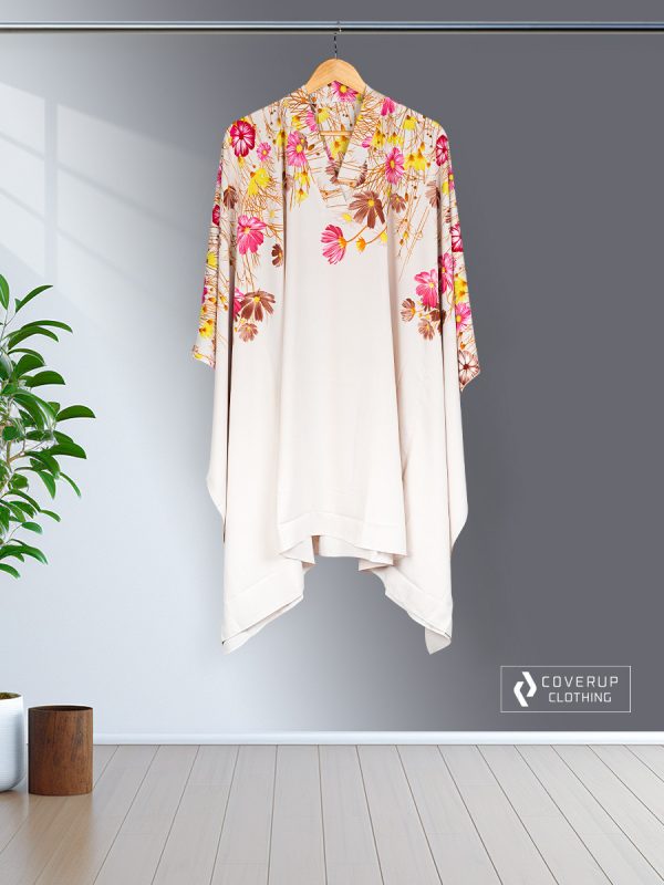 Midnight Blossom Luxe Kaftan (Bright Pink )